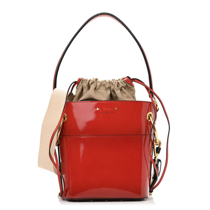 Chloe Patent Calfskin Small Roy Bucket Bag Earthy Red 1 of 7