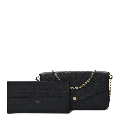Louis Vuitton Empreinte Pochette Felicie Chain Wallet Black 1 of 10