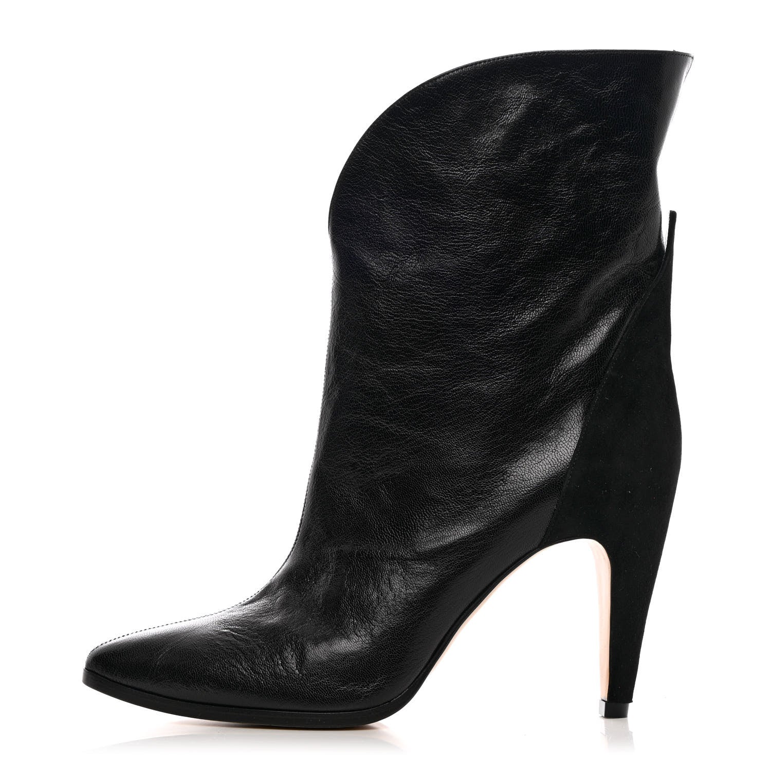 Givenchy Calfskin Suede GV3 Mid Calf Boots 37 Black 1 of 10