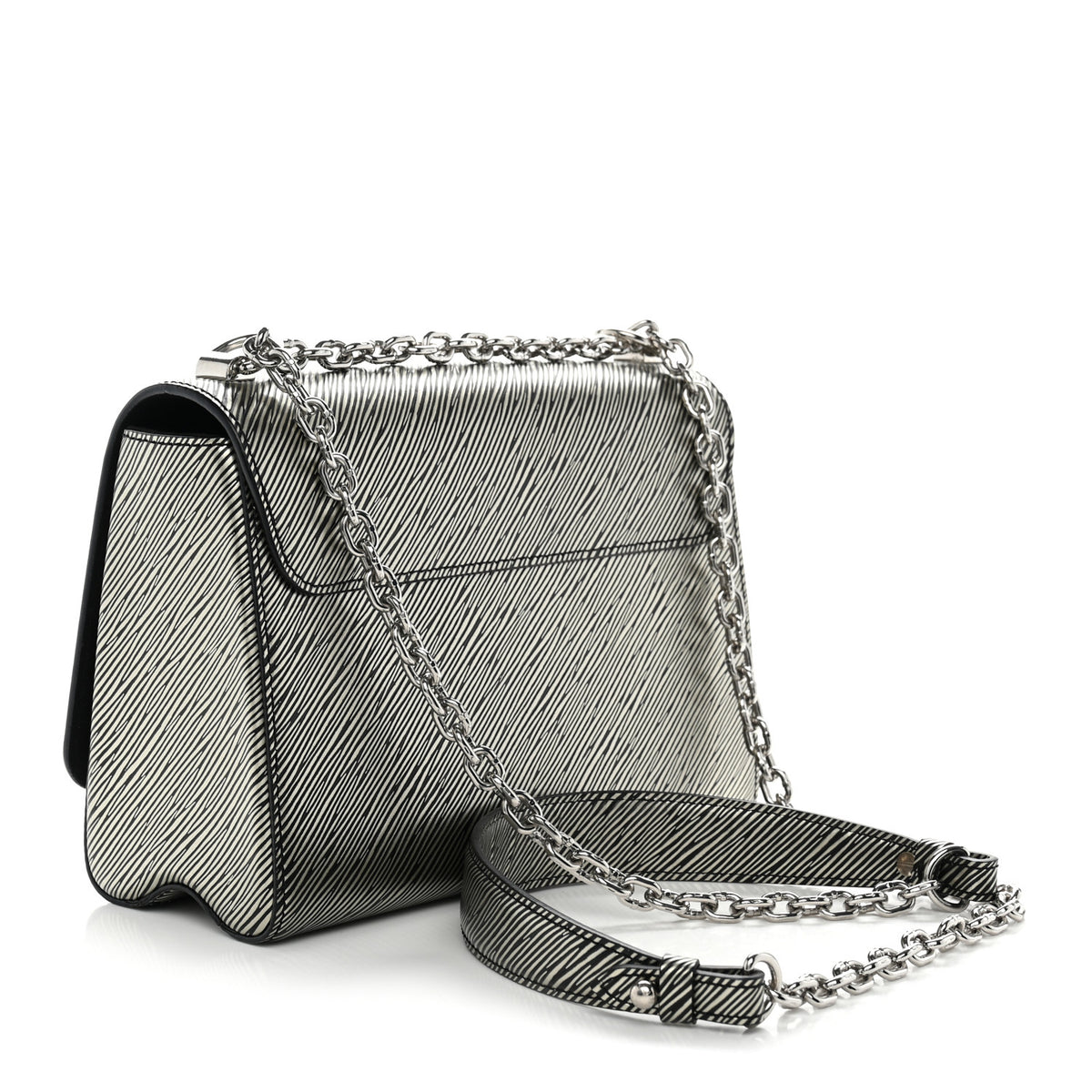 Epi Twist Shoulder Bag MM Platine