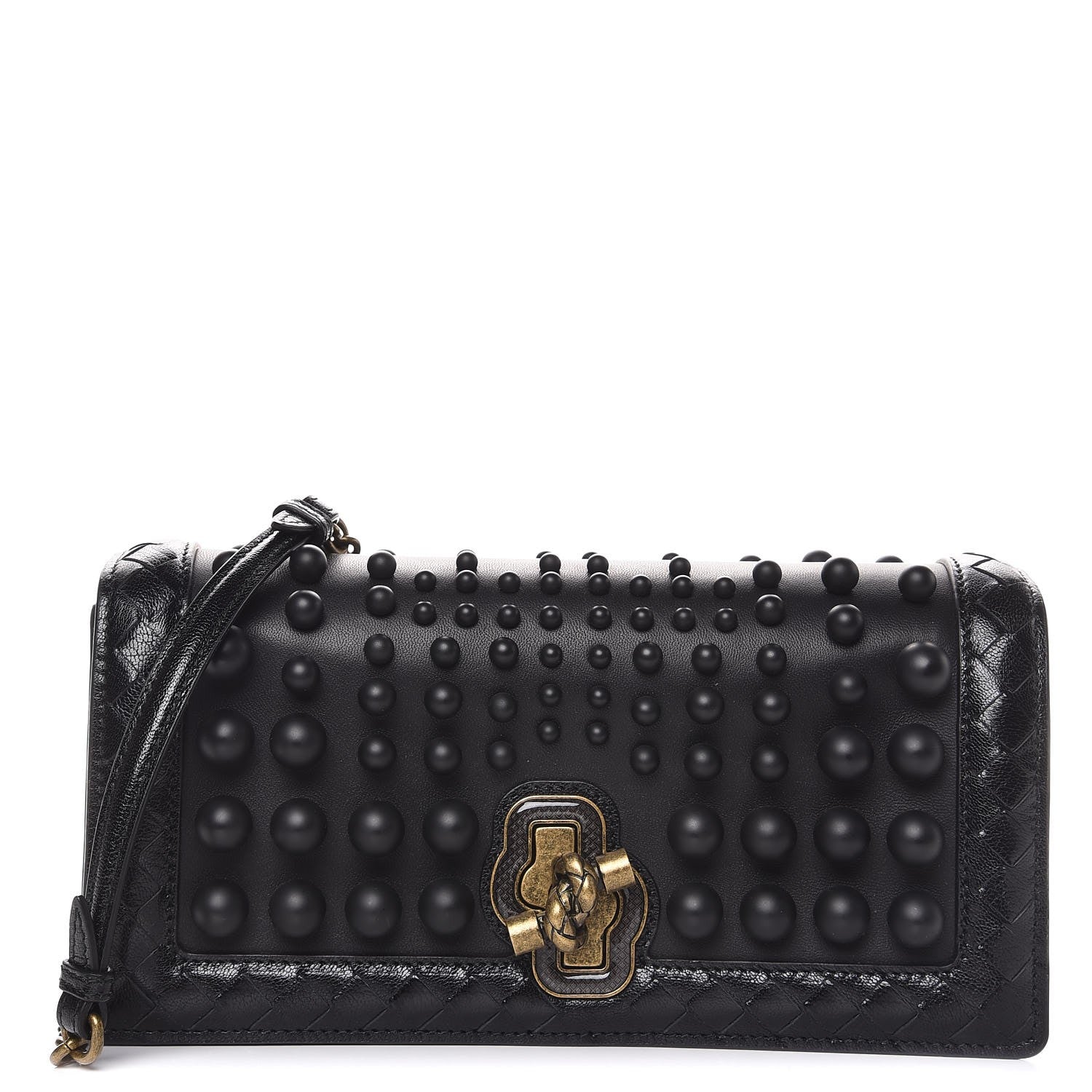 Bottega Veneta Nappa Spheres Knot Clutch Black 1 of 7