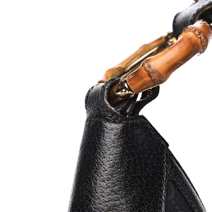 Gucci Monogram Bamboo Ring Hobo Black 12 of 13