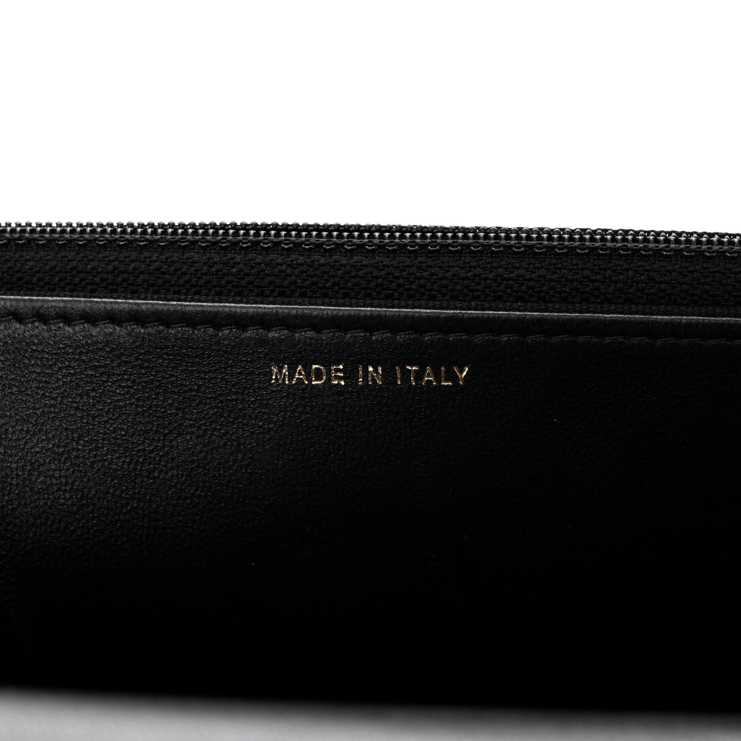 Lambskin Quilted Trendy CC Wallet On Chain WOC Black