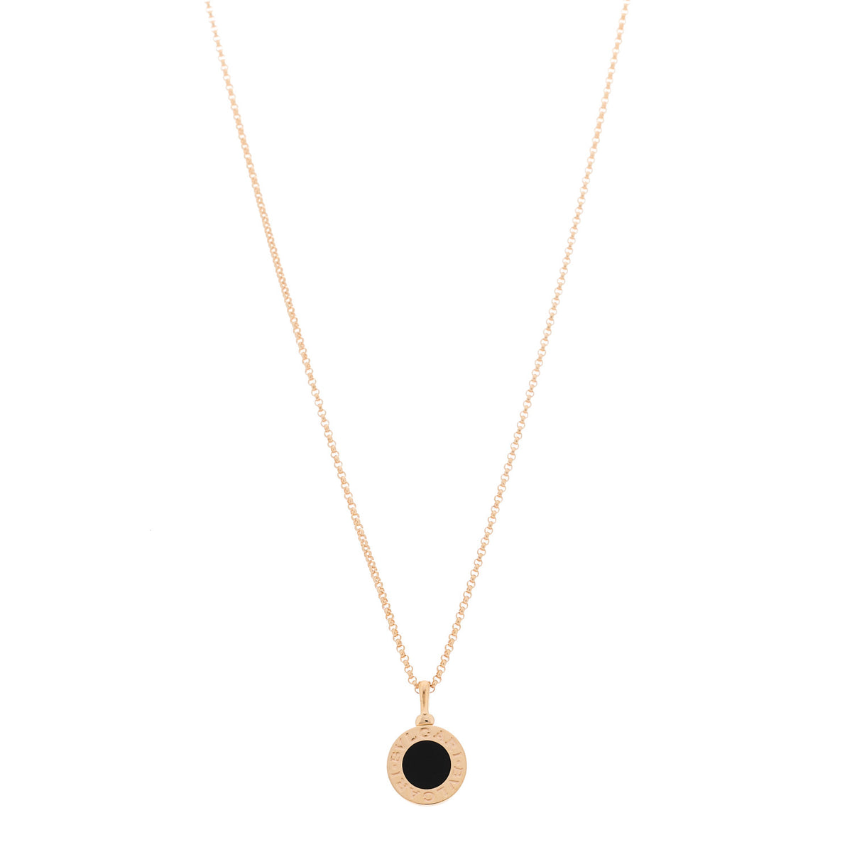 Bulgari 18K Yellow Gold Black Onyx BVLGARI BVLGARI Pendant Necklace 1 of 7