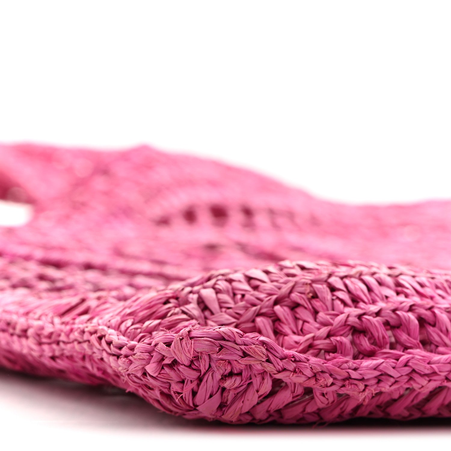 Chloe Raffia Summer Banana Tote Fuchsia Rose 8 of 9