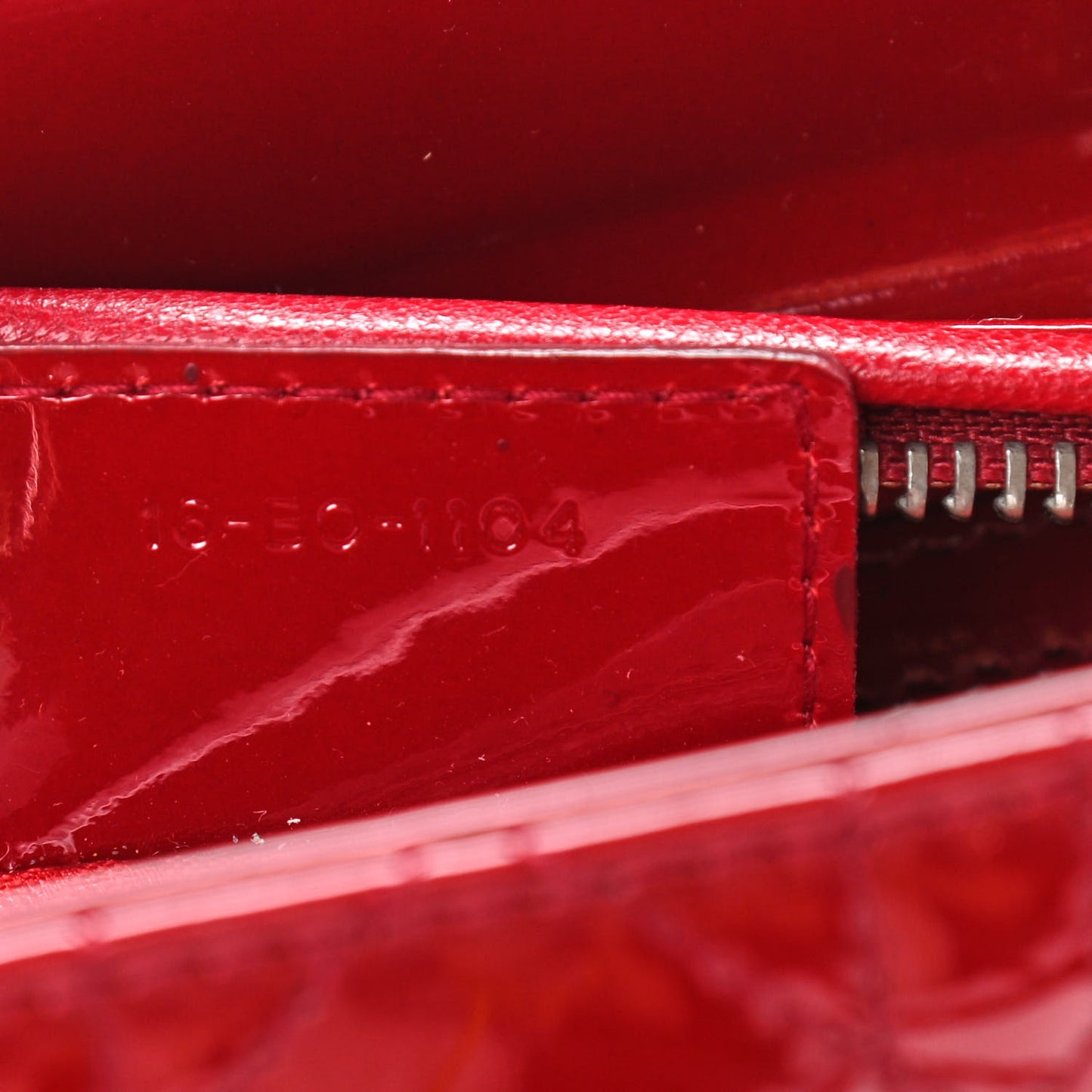 Patent Cannage Medium Lady Dior Red