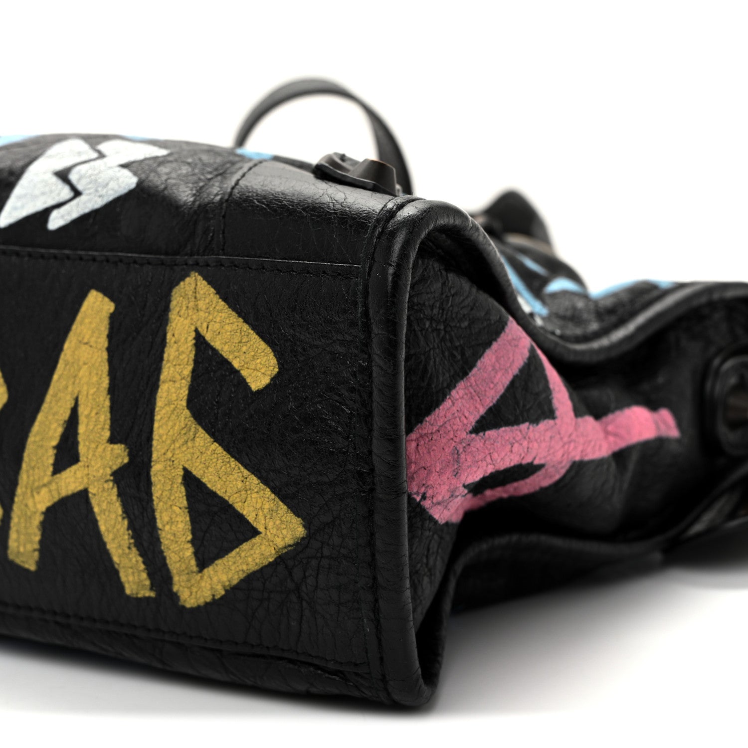Balenciaga Agneau Graffiti All Over Classic Hardware S City Black Multicolor 10 of 10