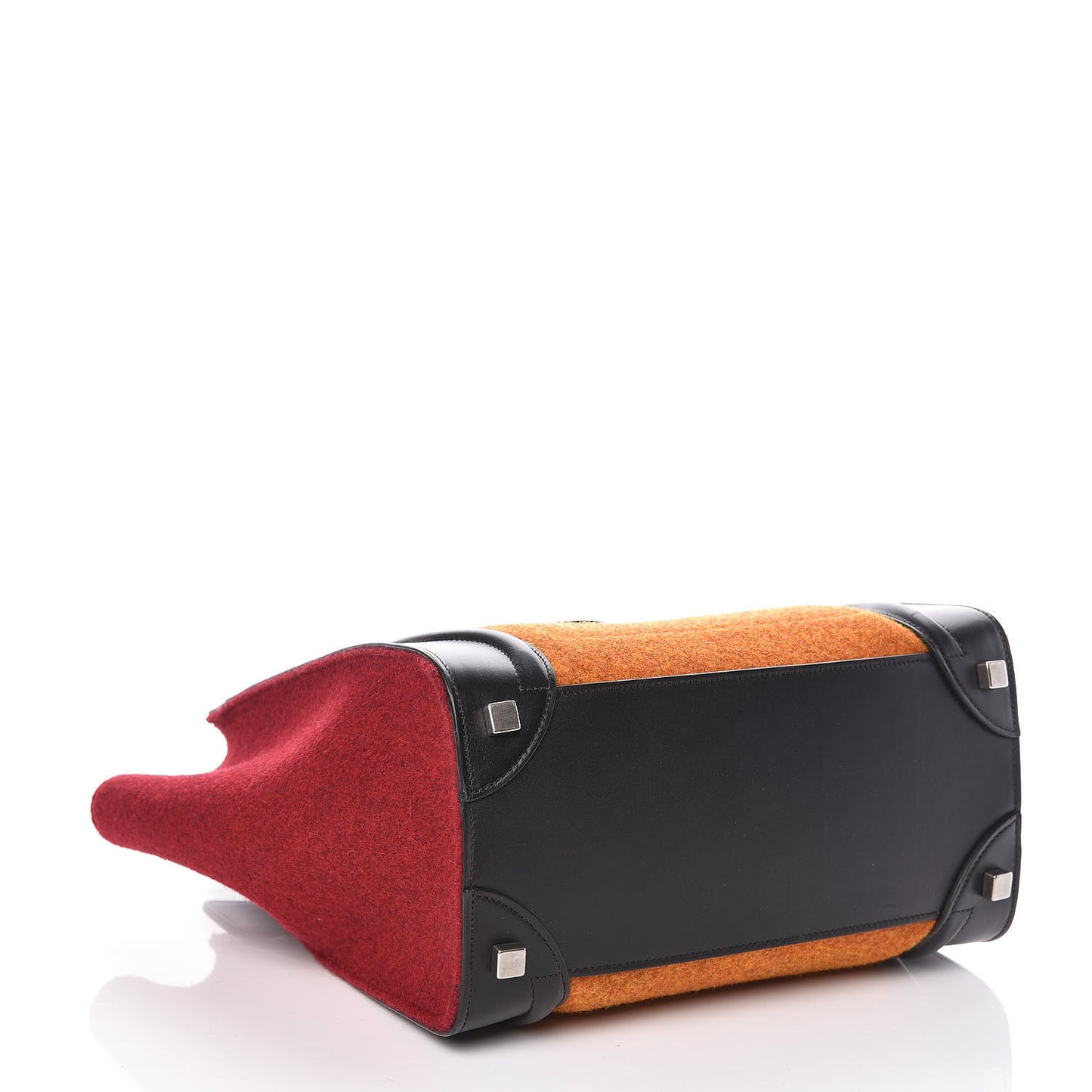 Felt Smooth Calfskin Micro Tri-Color Luggage Orange