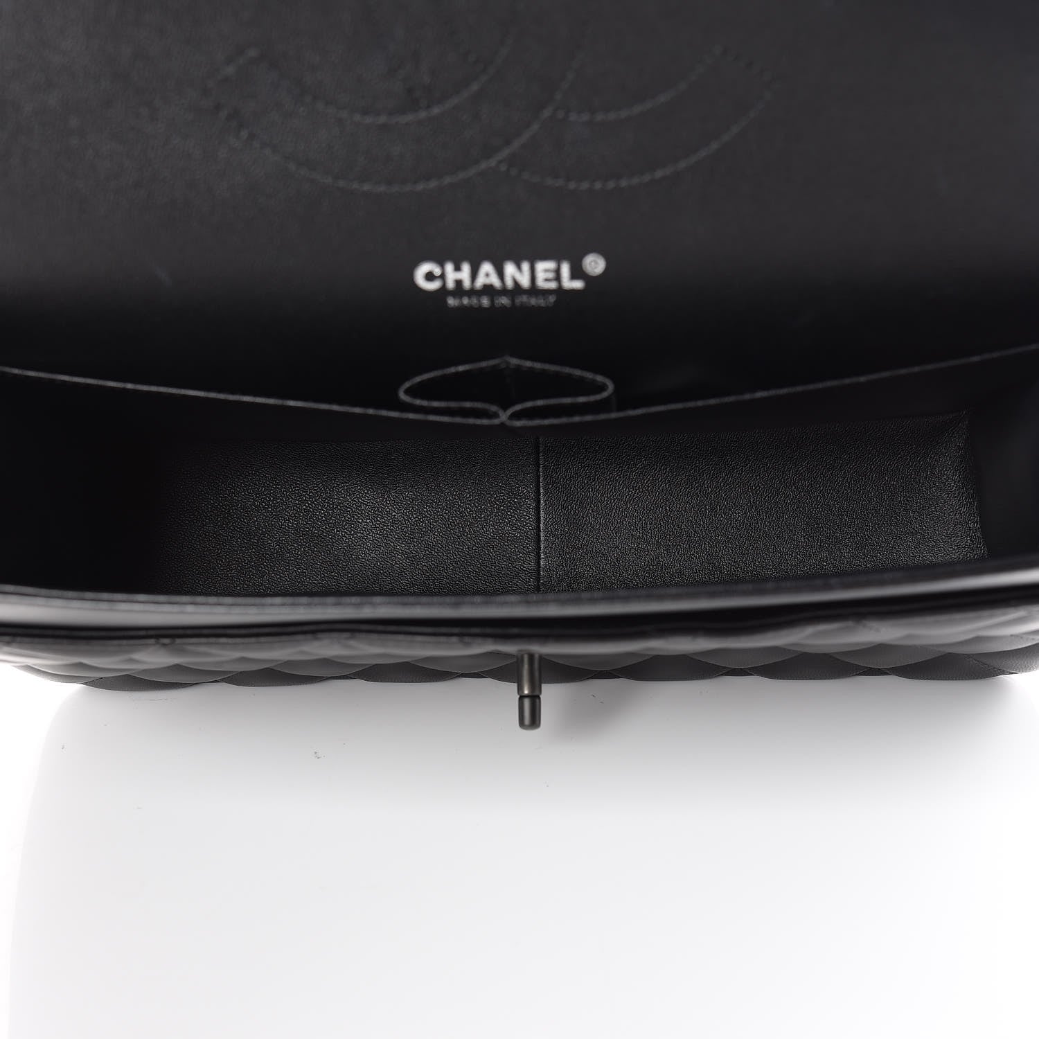 Chanel Lambskin Quilted Jumbo Double Flap So Black 7 of 25