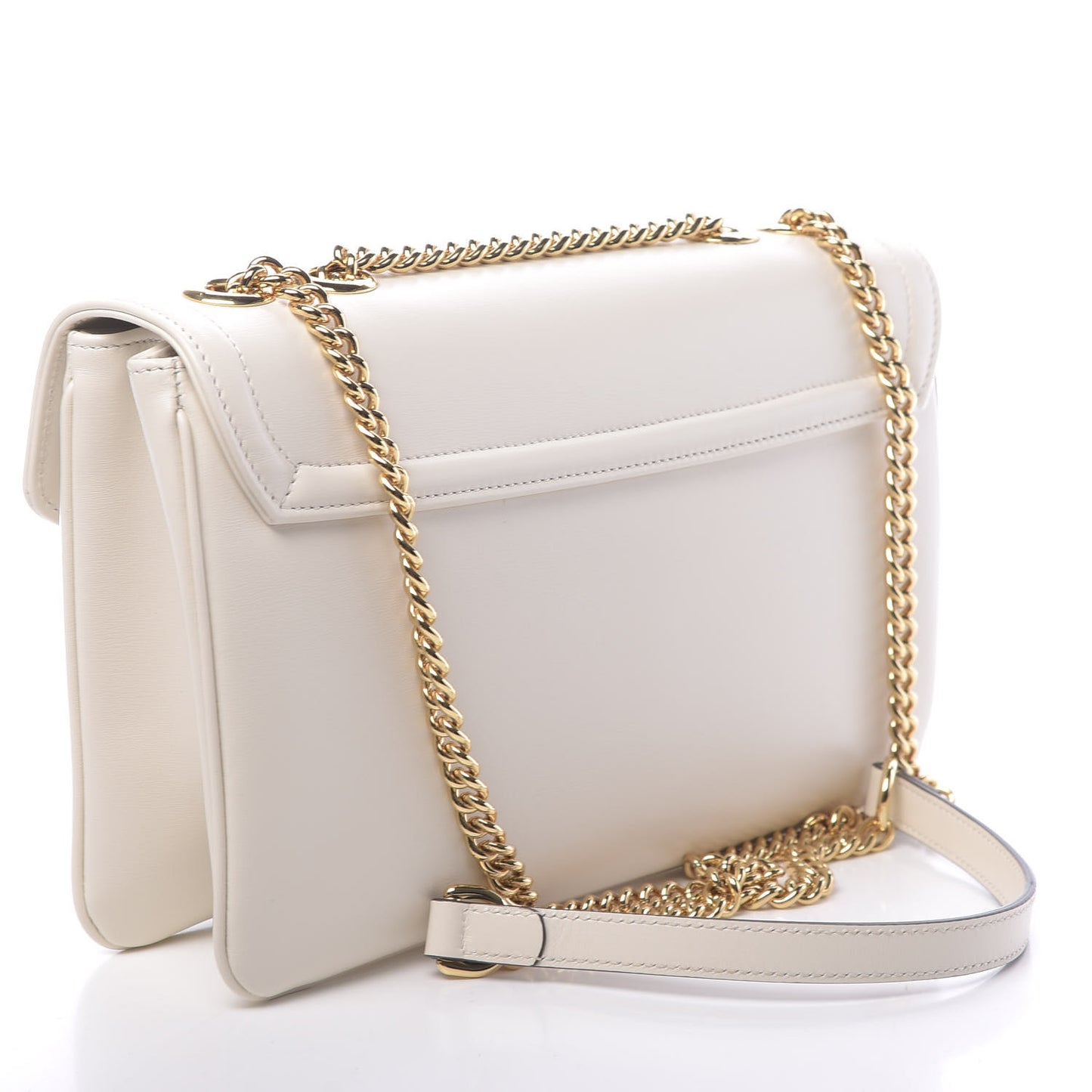 Vitello Palmellato Lux Crystal Medium Rajah Shoulder Bag Mystic White Multicolor