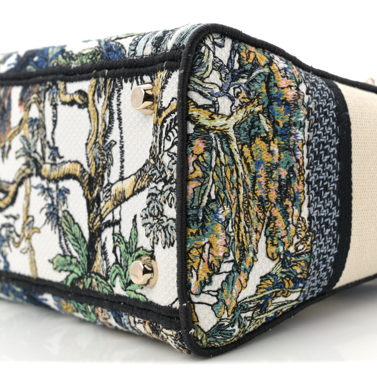 Christian Dior Canvas Embroidered Etoile de Voyage Medium Lady D