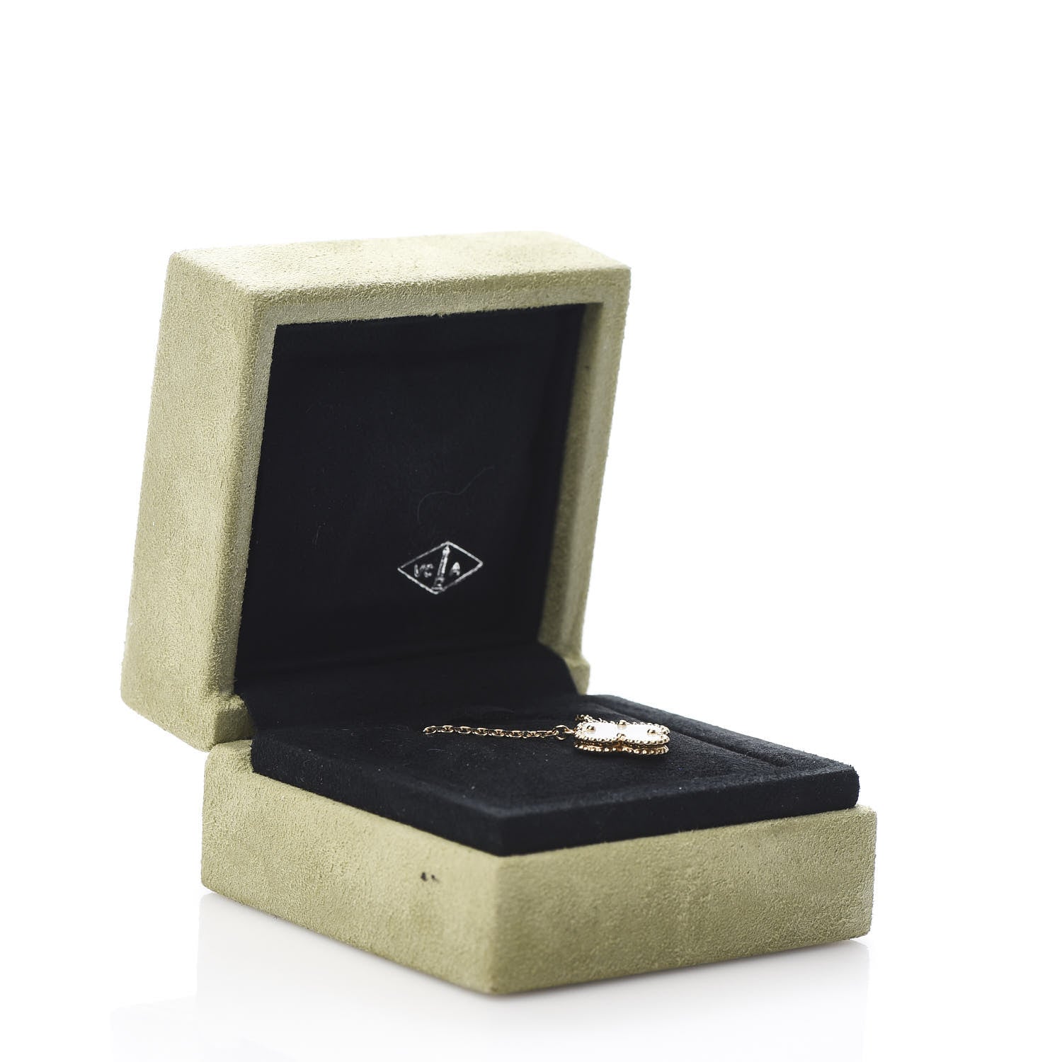 Van Cleef & Arpels 18K Yellow Gold Mother of Pearl Vintage Alhambra Pendant Necklace 7 of 7