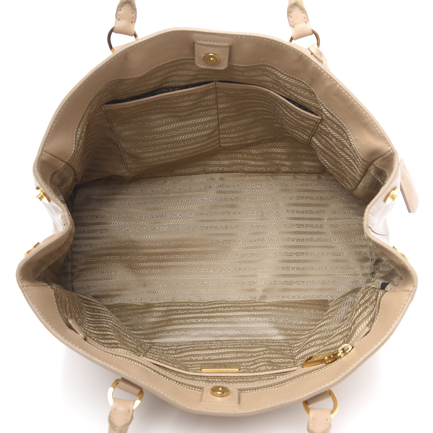 Prada Saffiano Lux Large Tote Sabbia 5 of 15