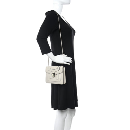 Bulgari Calfskin Small Serpenti Forever Snake Strap Crossbody Bag Grey 2 of 10