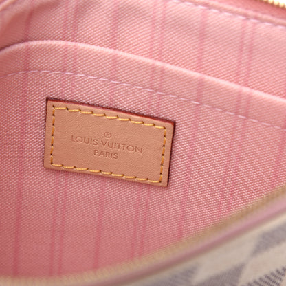 Louis Vuitton Damier Azur Neverfull MM GM Pochette Rose Ballerine 6 of 7