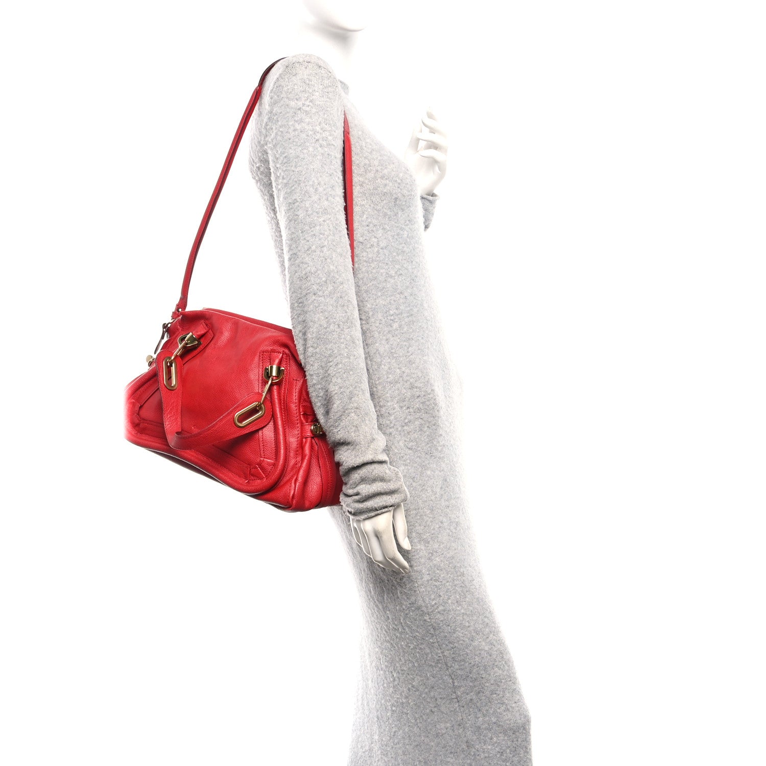 Chloe Calfskin Medium Paraty Red 2 of 11