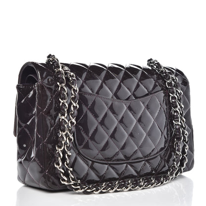 Chanel Patent Quilted Medium Double Flap Purple 3 of 14