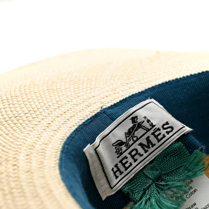Hermes Straw Arizona Panama Brisa Hat 57 Naturel Multicolor 9 of 10