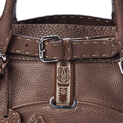 Fendi Calfskin Romano Selleria Small Villa Borghese Tote Bronze 7 of 9