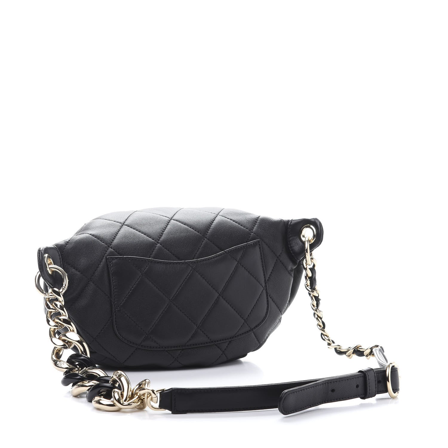 Chanel Lambskin Quilted Waist Belt Bag Black 4 of 12
