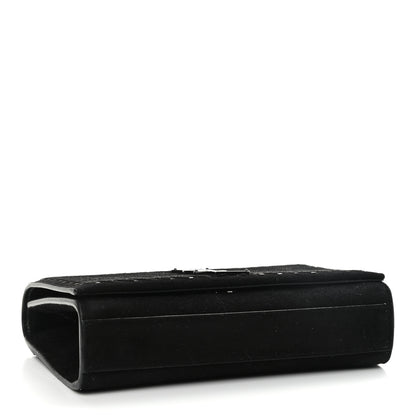 Saint Laurent Suede Sequin Small Classic Monogram Kate Satchel Black 4 of 11