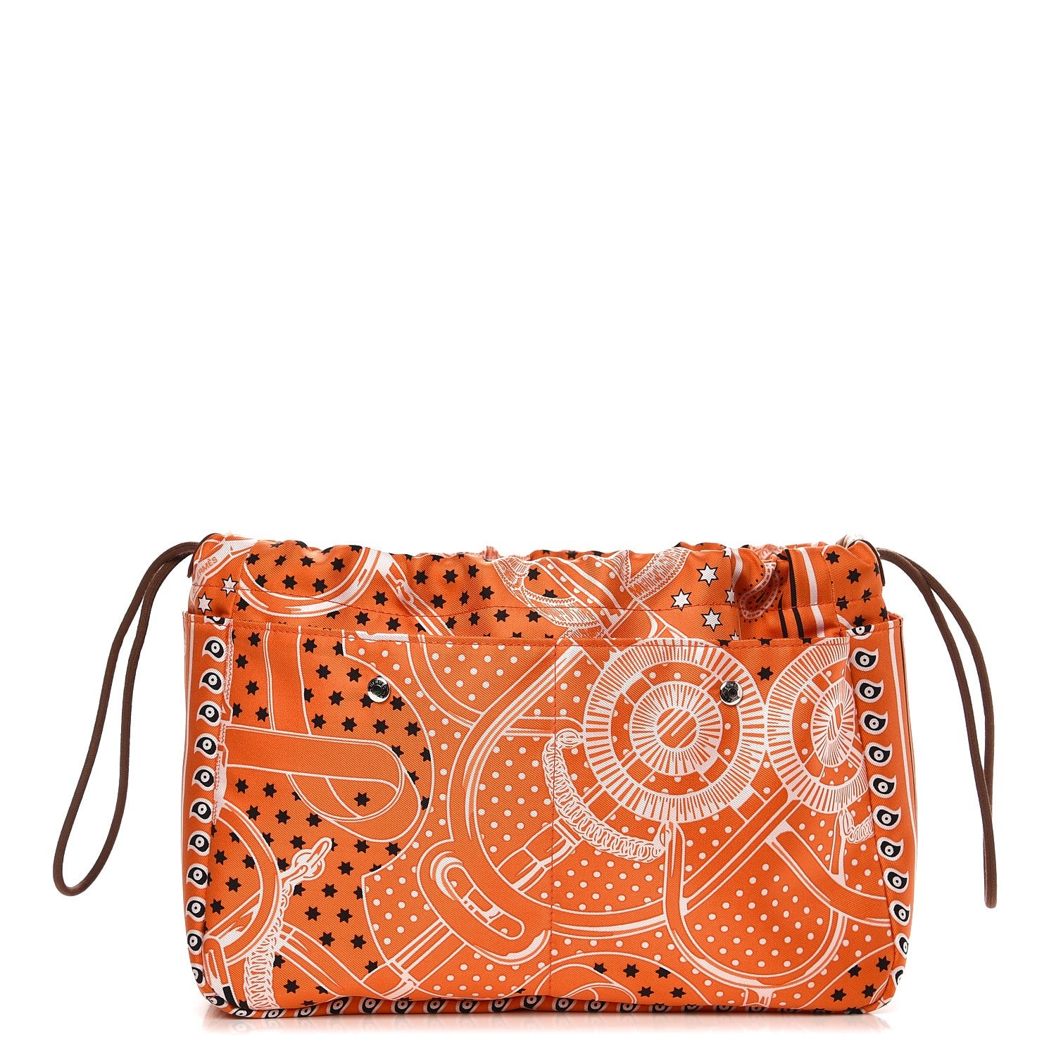 Hermes Barenia Silk Eperons d'Or Fourbi 25 MM Pouch Orange Fauve 1 of 8