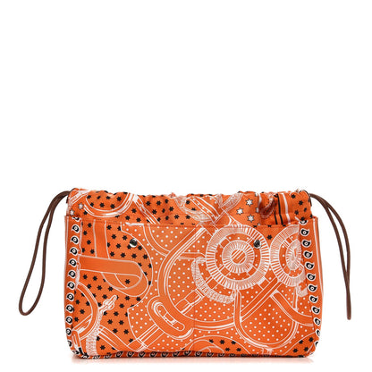 Hermes Barenia Silk Eperons d'Or Fourbi 25 MM Pouch Orange Fauve 1 of 8