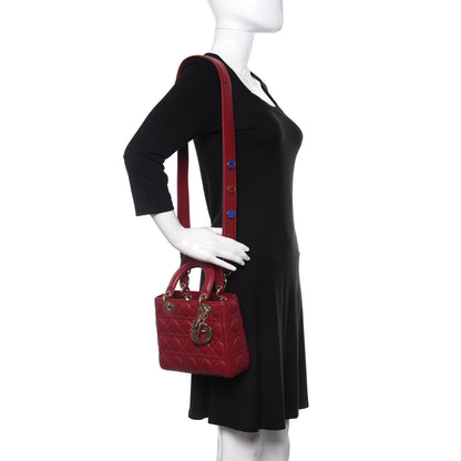 Christian Dior Lambskin Cannage Small Lucky Badges My Lady Dior Plum 2 of 10