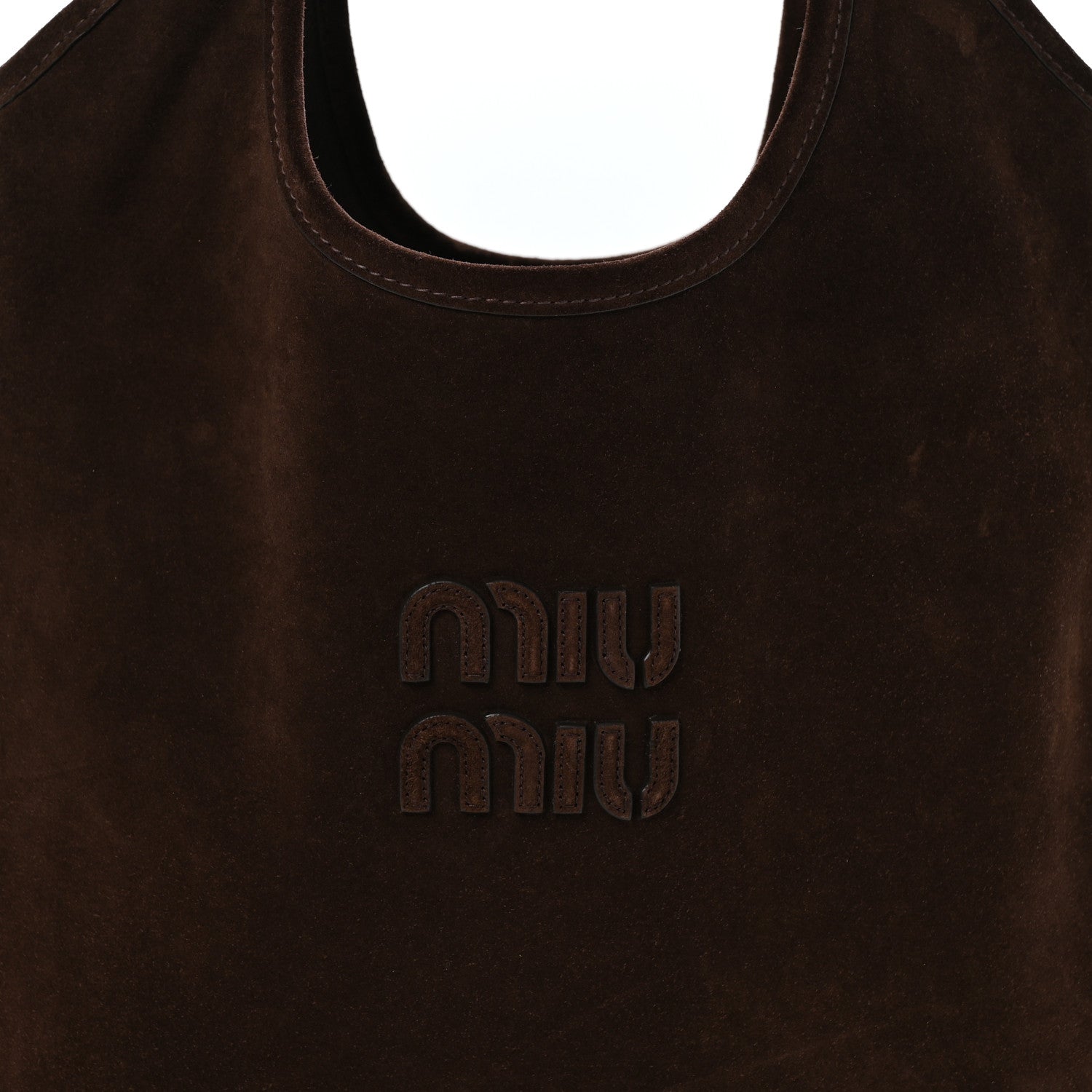 Miu Miu Camoscio Ivy Tote Moro 7 of 9