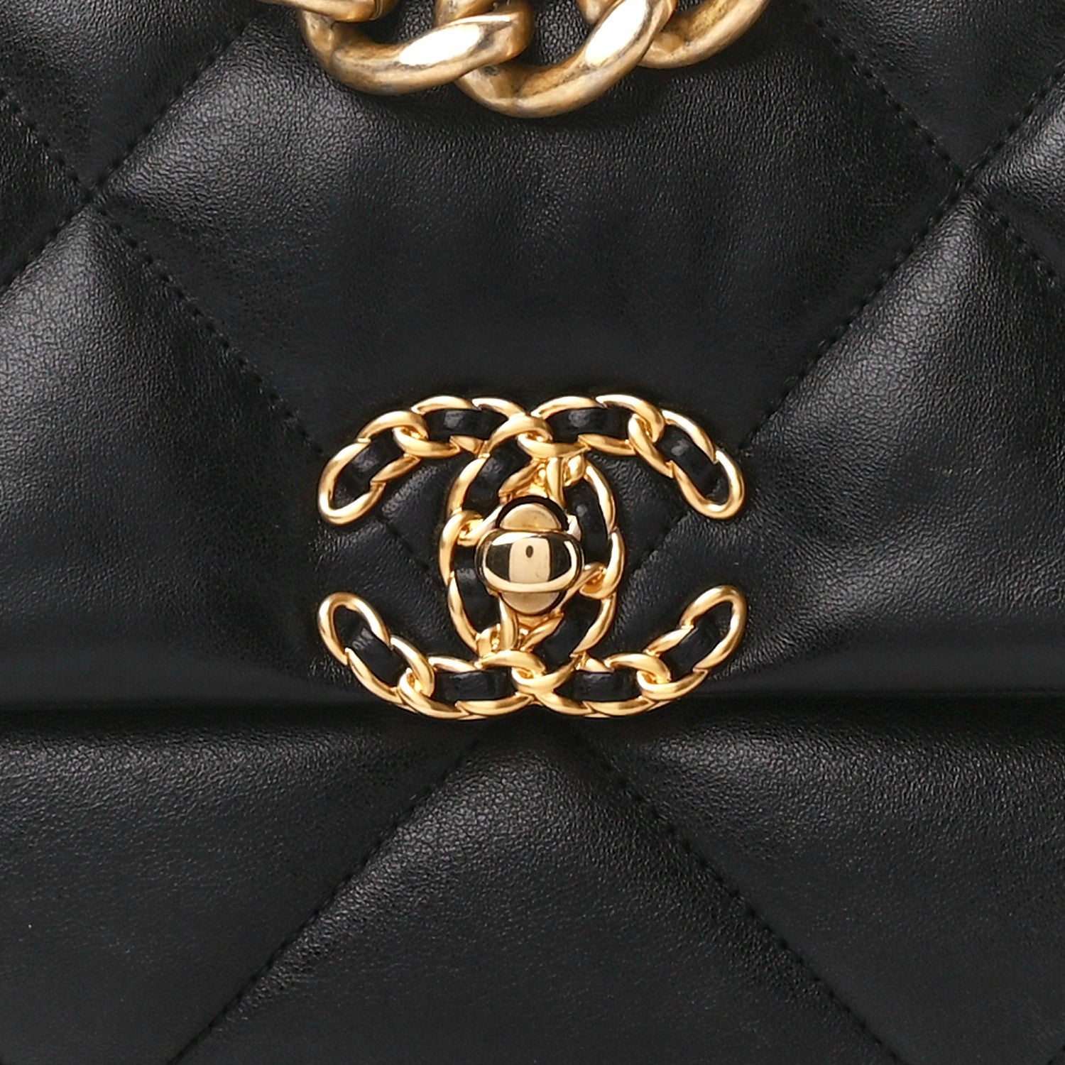 Chanel Lambskin Quilted Large Chanel 19 Flap Black 8 of 10