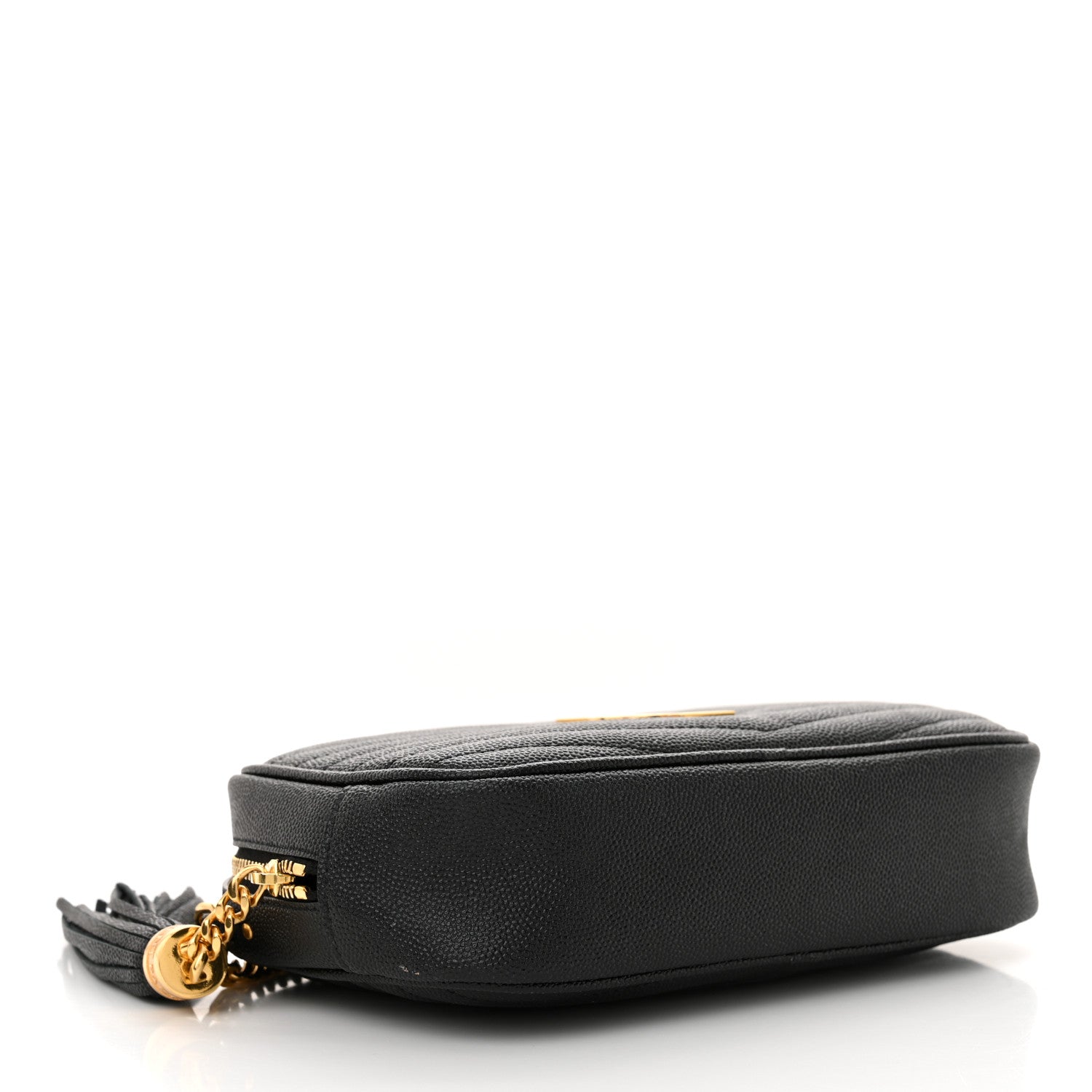 Saint Laurent Grain De Poudre Matelasse Monogram Mini Lou Camera Bag Black 4 of 10