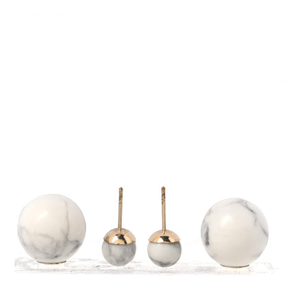 Christian Dior Palladium Mise En Dior Tribal Earrings White 3 of 4