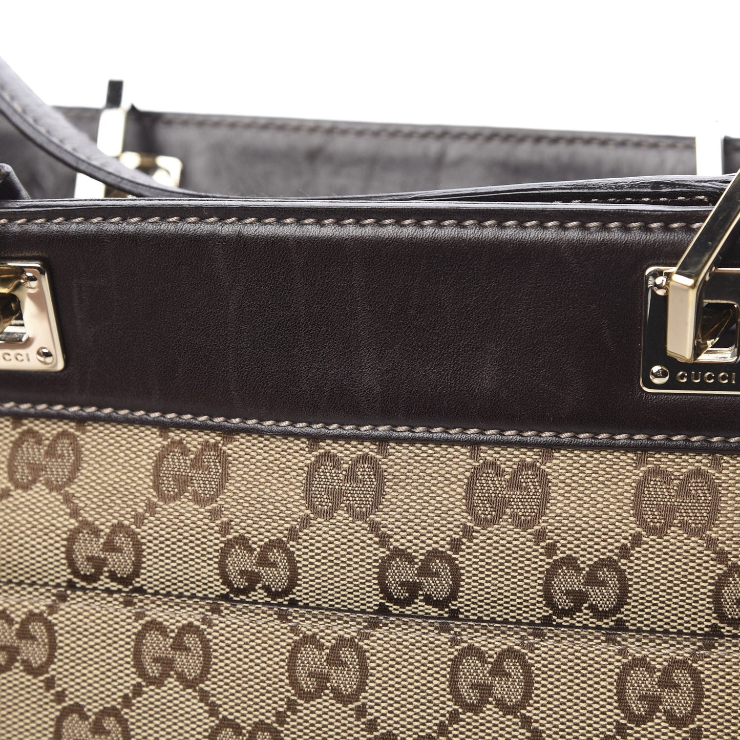 Monogram Large Punch Tote Dark Brown