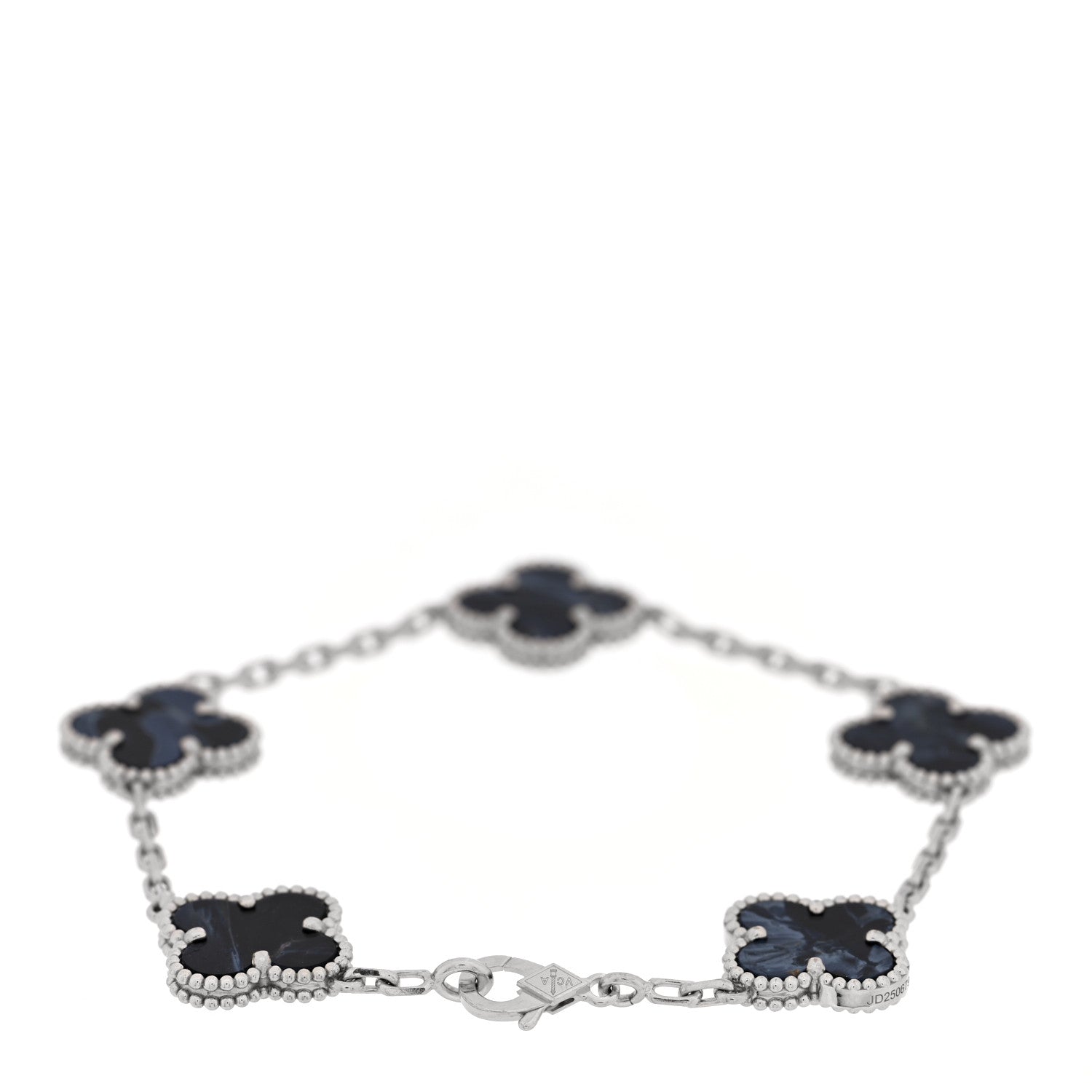 Van Cleef & Arpels 18K White Gold Pietersite 5 Motifs Vintage