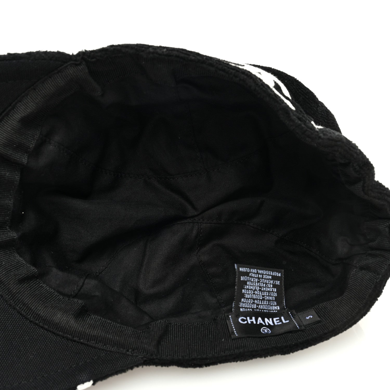 Chanel Velvet CC Cap Hat S Black 7 of 8