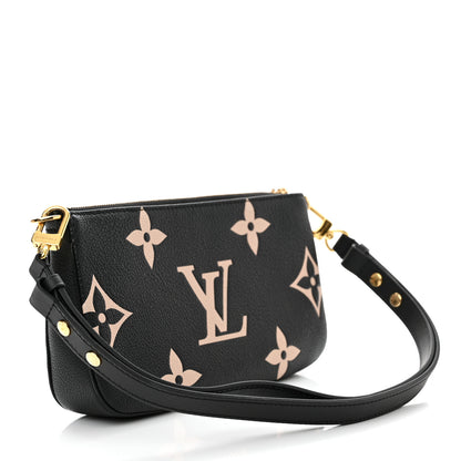 Louis Vuitton Empreinte Monogram Giant Multi Pochette Accessories Large Pochette Black Beige 3 of 9