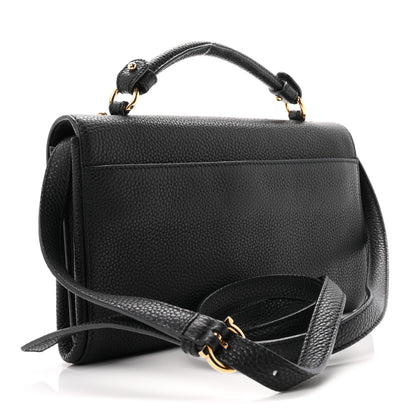 Salvatore Ferragamo Grained Calfskin Ably Shoulder Bag Black 3 of 12