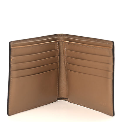 Fendi Vitello Grace FF Embossed Striped Bi-Fold Wallet Latte Sand Giallo Fendi 5 of 8