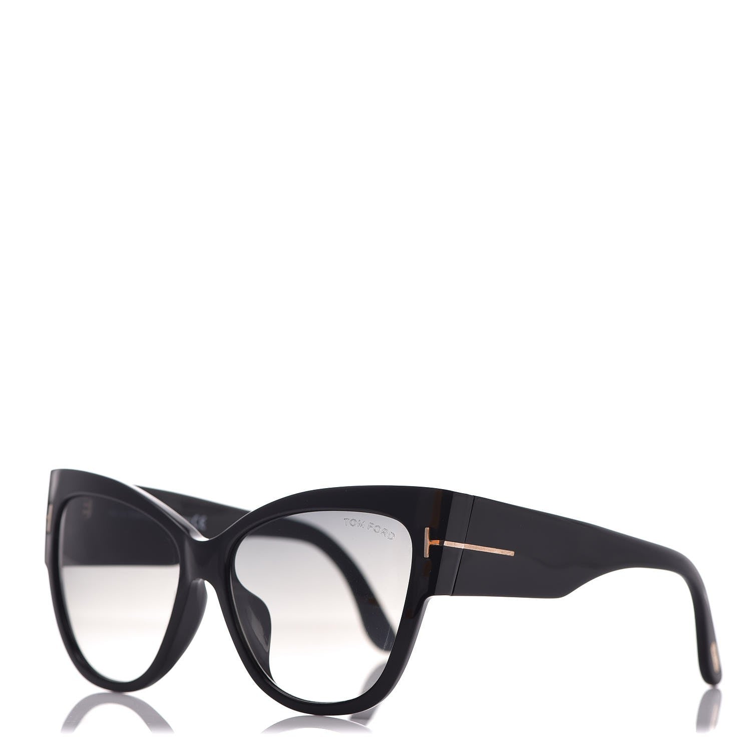 Tom Ford Acetate Anoushka Cat Eye Sunglasses TF371 Black 1 of 7