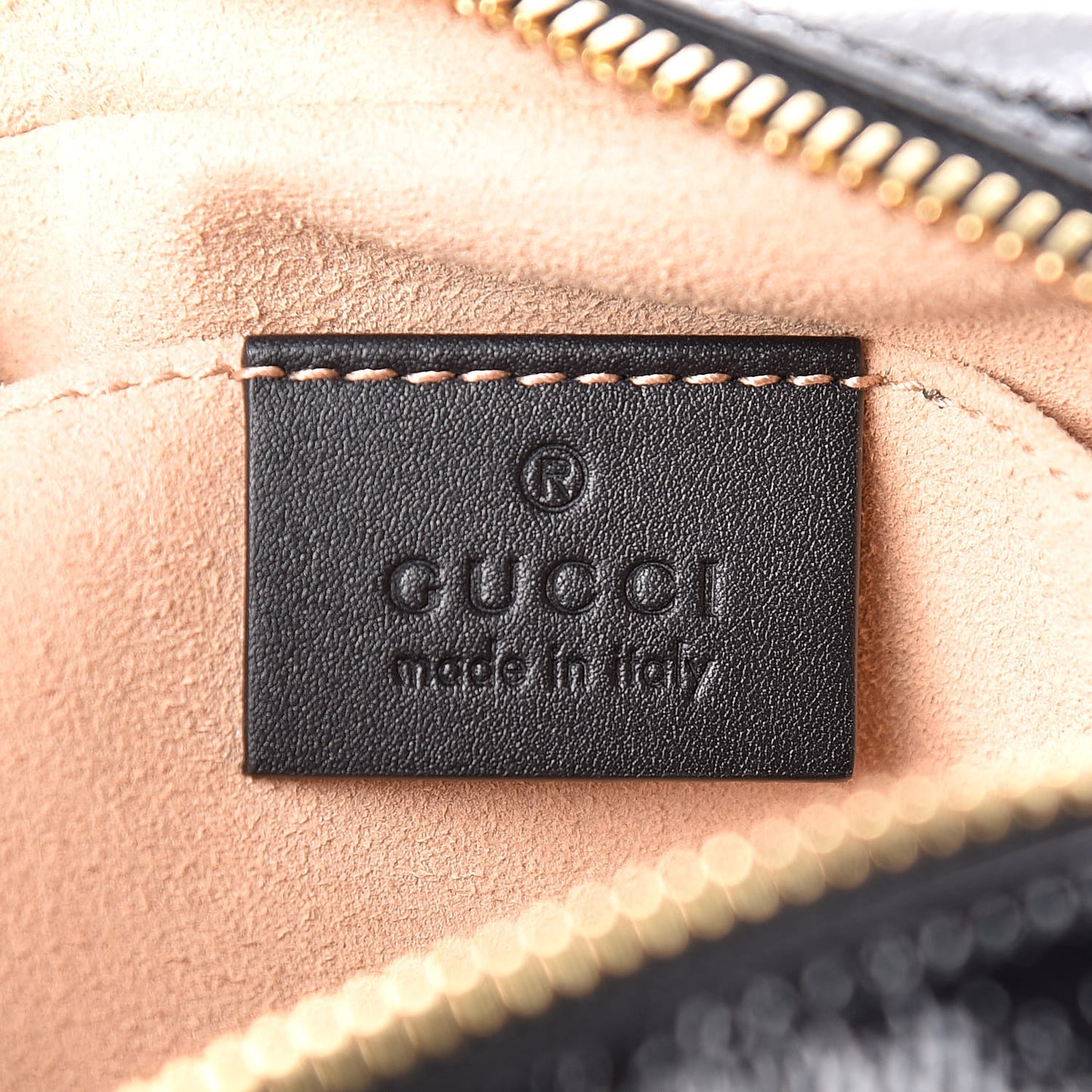 Suede Patent Web Mini Ophidia Shoulder Bag Black