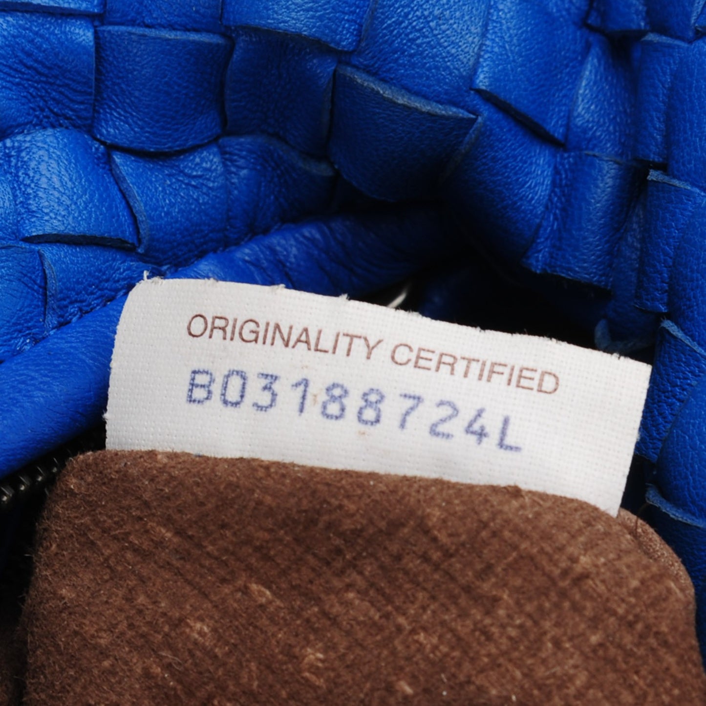 Nappa Intrecciato Large Veneta Hobo Signal Blue