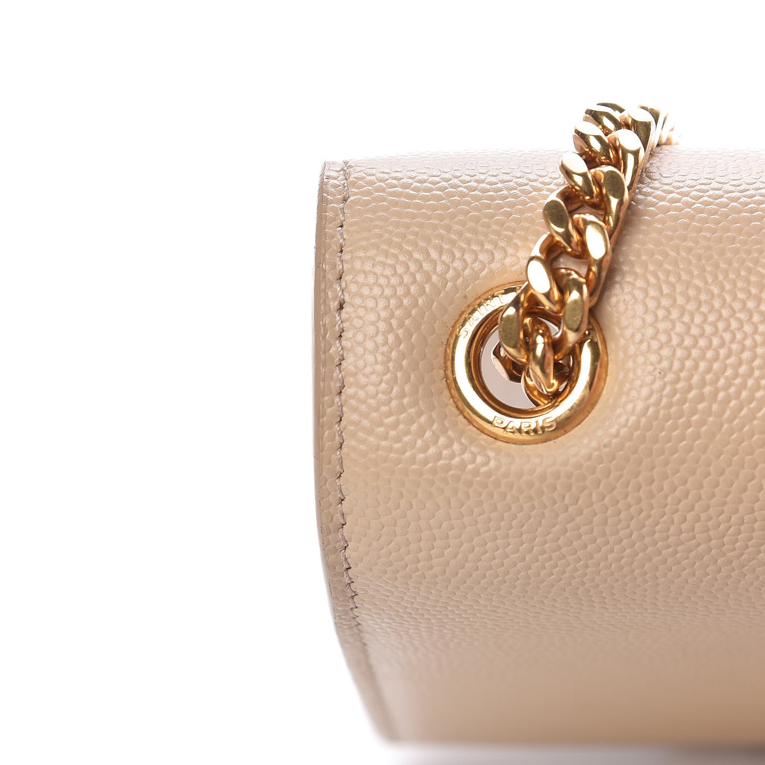 Saint Laurent Grain De Poudre Small Monogram Kate Satchel Nude Powder 11 of 14