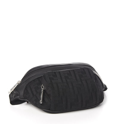 Fendi Neoprene Mesh Vitello Grace FF Pocket Belt Bag Black 3 of 9