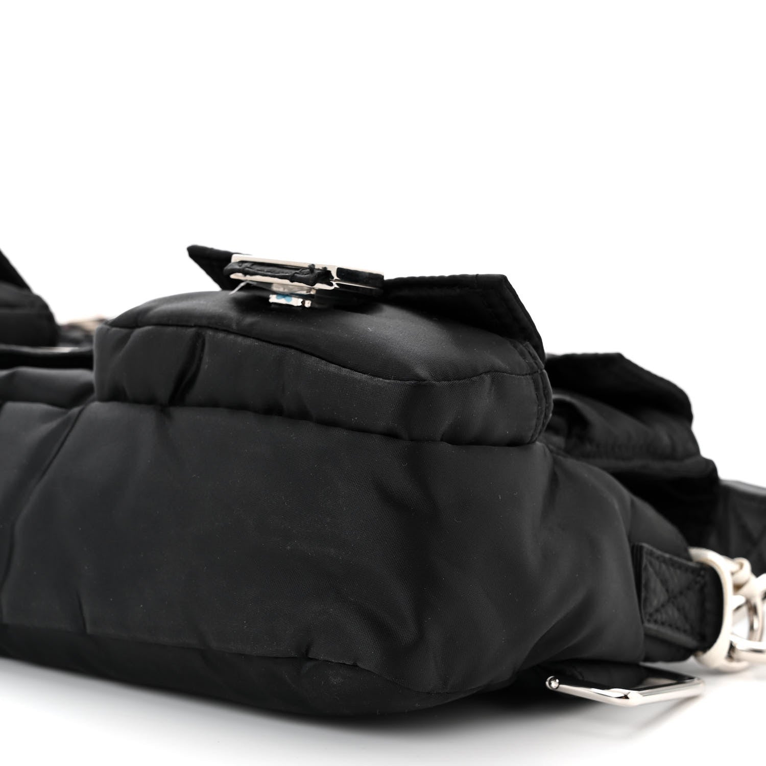Fendi Econyl Cuoio Romano Multipocket Baguette Black 1552575