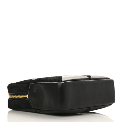 Saint Laurent Lambskin Suede Patchwork Monogram Jamie Cube Black 4 of 9