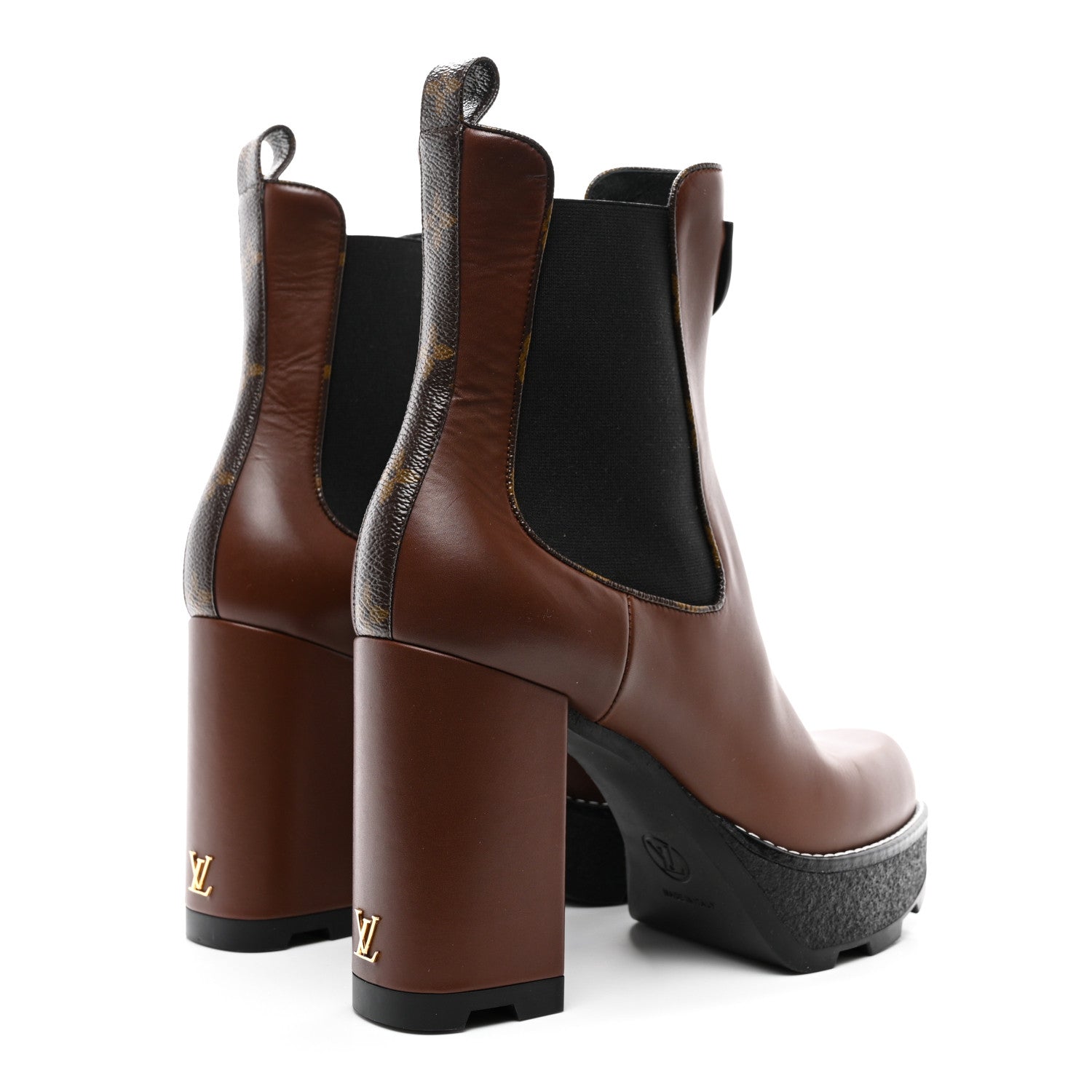 Louis Vuitton LV BEAUBOURG ANKLE BOOT 38.5 Cognac 4 of 9