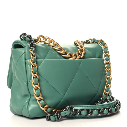 Chanel Lambskin Quilted Medium Chanel 19 Flap Green 3 of 11