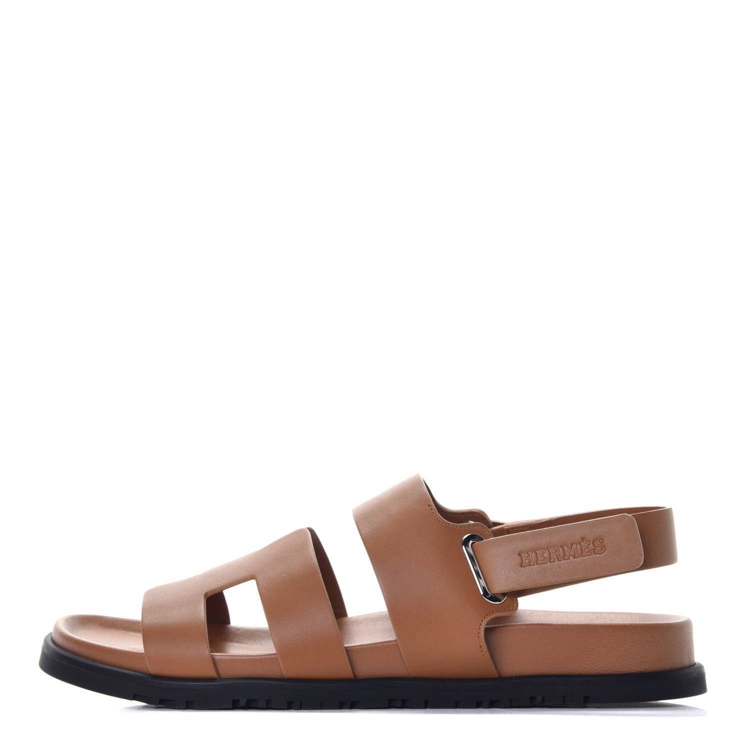 Hermes Calfskin Womens Takara Sandals 41 Gold 1 of 8