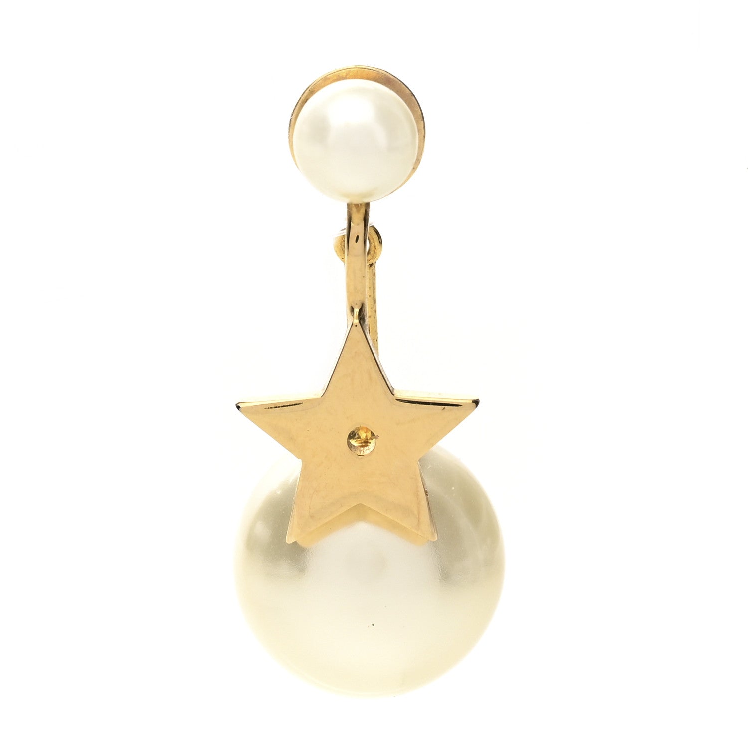 Christian Dior Pearl My ABCDior Tribales Etoile Earring Gold 1 of 4