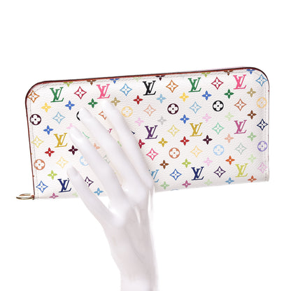 Louis Vuitton Monogram Multicolor Insolite Wallet White Litchi 2 of 9
